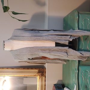 Apt. 9 Grey Ribbed Waterfall Cardigan Size XL